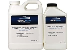 TotalBoat Clear Penetrating Epoxy Wood Sealer Stabilizer for Rot Repair and Restoration