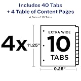 Avery Table of Contents Dividers, Extra-Wide, 1-10 Tab, 4 Sets – view 3