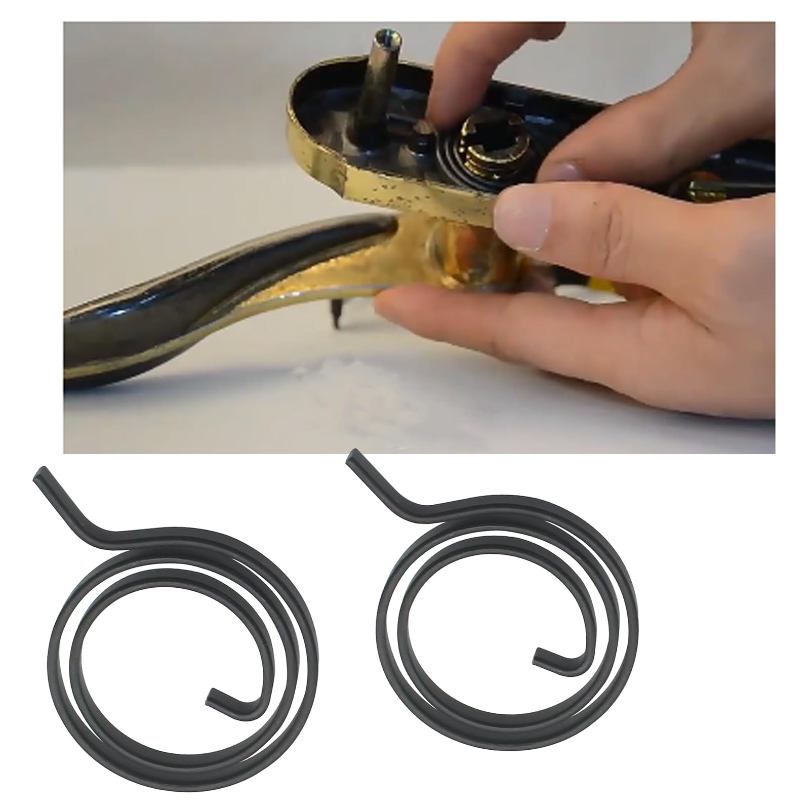 GWYAN 5 Pcs Black Lock Handle Return Spring Door LockHandle