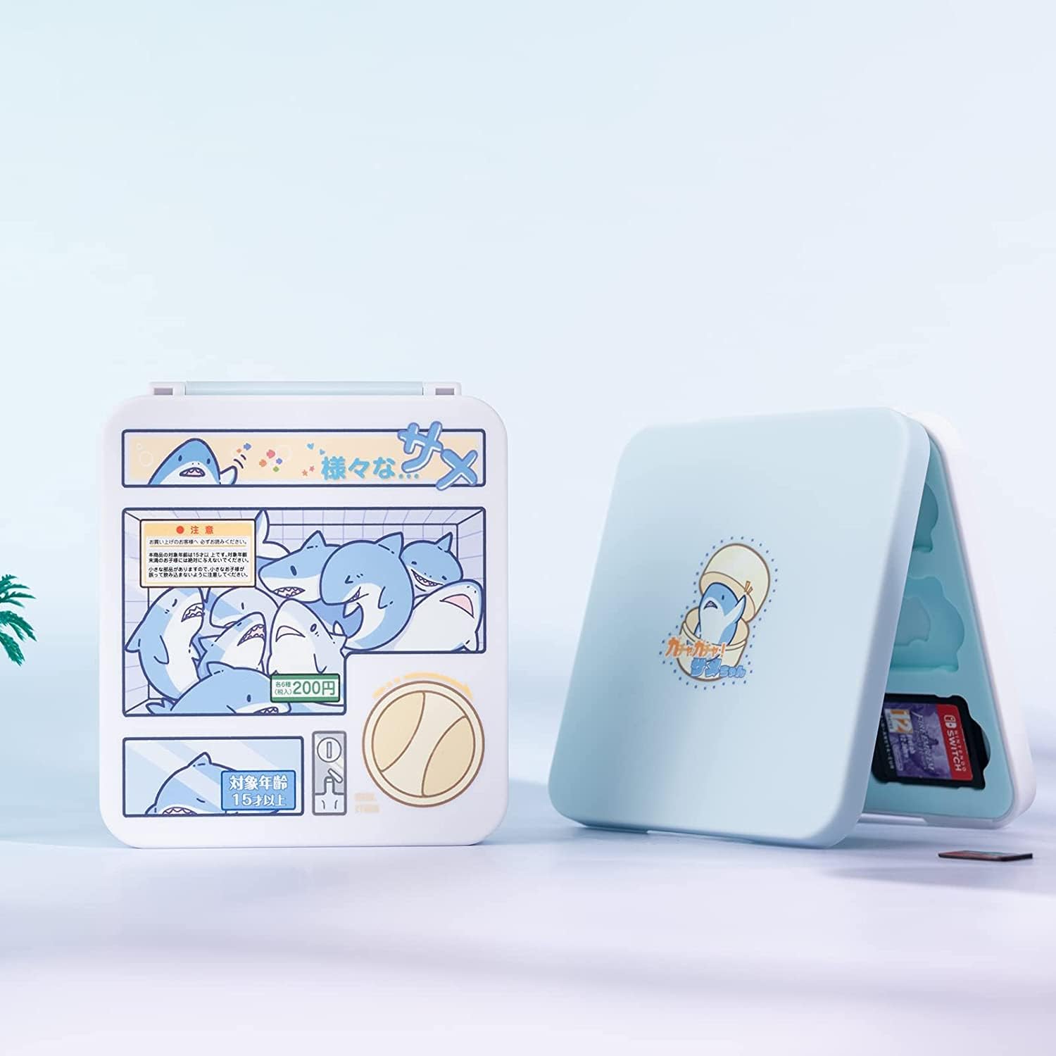 GeekShare Portable Switch Game Card Case-Switch Game Holder Case with 12 Game Card Slots-Game Card Cartridge Carrying Storage Box Compatible with Nintendo Switch- Cute Shark, Multicolor - Image 5