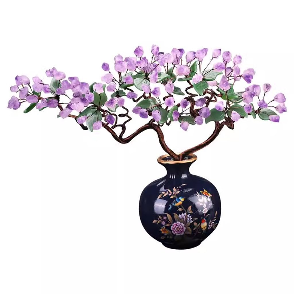 Fausse plante de bureau jade et ornement sculpture pour meuble TV de salon