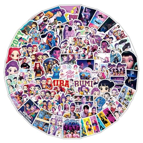 110PCS Cartoon Kpop Stickers Cute Girl Group Korean Idol Anime Style Decal for Water Bottle Stickers for Laptop Phone Case Bike Notebook