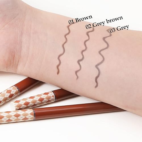 Miniatura 5 de Boobeen Lápiz líquido para cejas, punta de precisión de 0.000 in, lápiz de relleno de cejas que crea maquillaje natural de cejas de larga duración