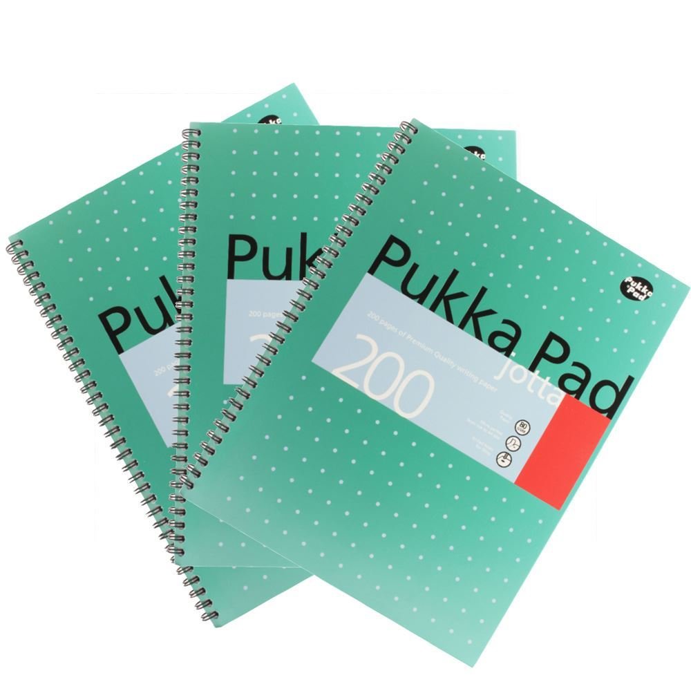 Pukka Pad White A4 Wirebound Pads 200 Page 80gsm (Ruled/Margin) - Pack of 5