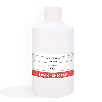 BRM Chemicals Black Liquid Colour - 1 KG Water Soluble - For Soap Making, Shampoo Making, Lotions, Make Up, Cosmetics & DIY Personal Care
