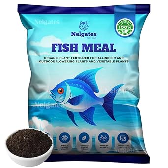 Fish Meal Fertilizer – Organic Plant Booster for Vegetables, Fruits, Flowers & Lawns – Fish Meal Powder Fertilizer for Gardening 15kg