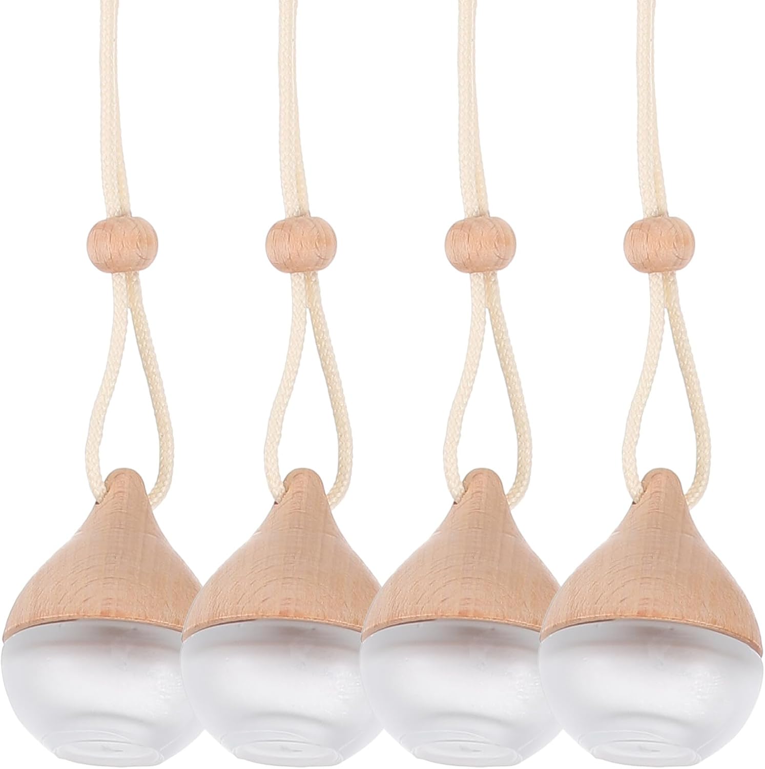 20 Pcs Perfume Pendant Car Oil Diffusers Lavender Air Freshener Car Essential Oil Diffuser Hanging Car Diffuser Hanging Empty Perfume Essential Oil Accessories Car Essentials Wood