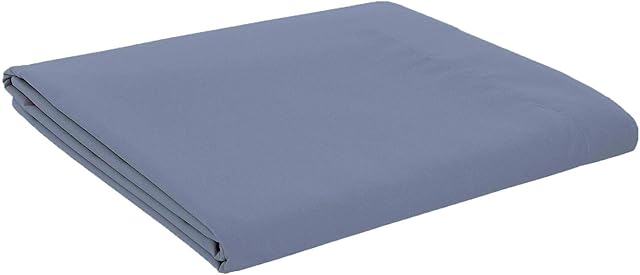 R&Z Plain Luxuary Polycotton Flat Sheets Single, Double, King, S King (Grey/Silver, Single)