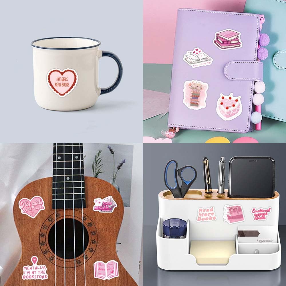 Amazon.com: Pink Bookish Stickers 61pcs, Book Sticker for Kindle