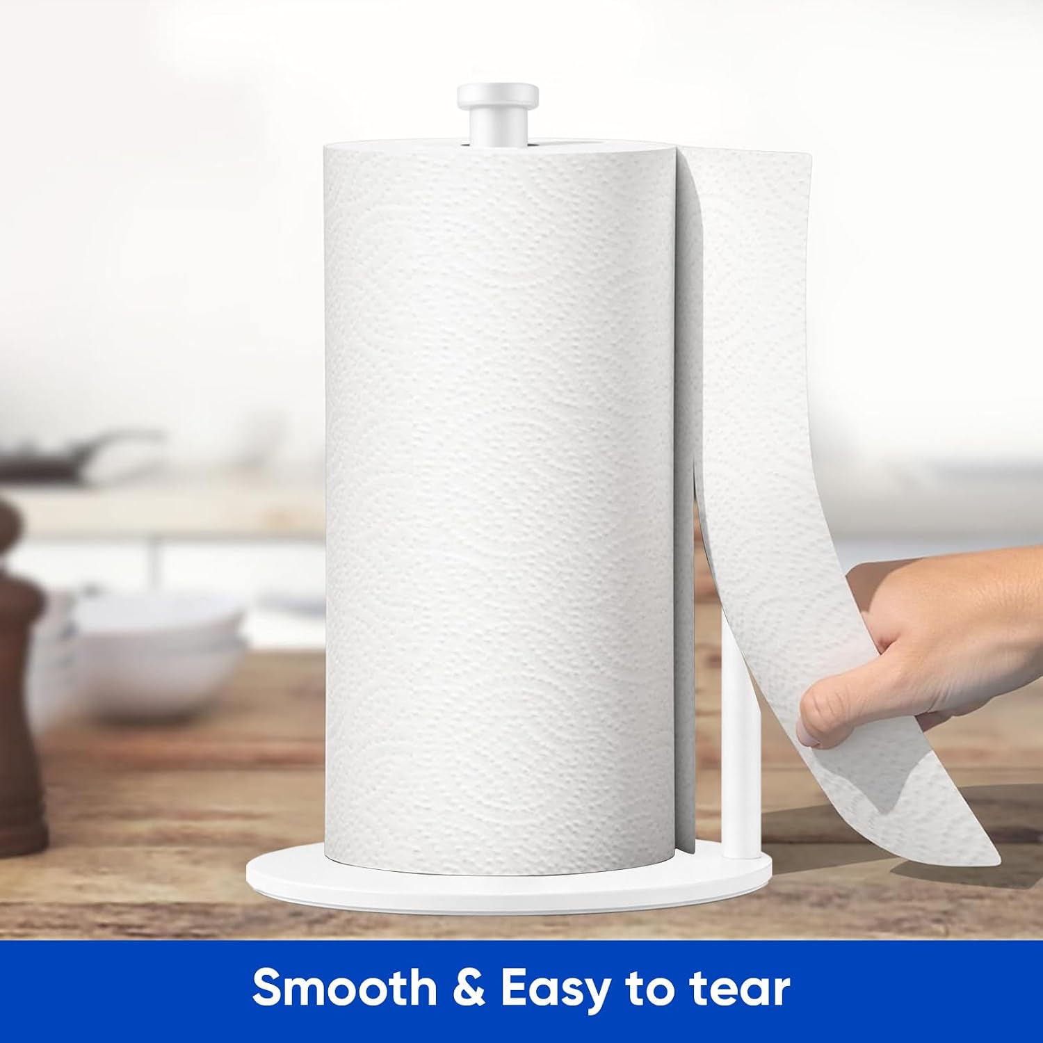 Paper Towel Holder Countertop, Stainless Steel Standing Papertowel Holderfor Kitchen ,FreestandingPaper Towel Roll Holder with Weighted Base Gold