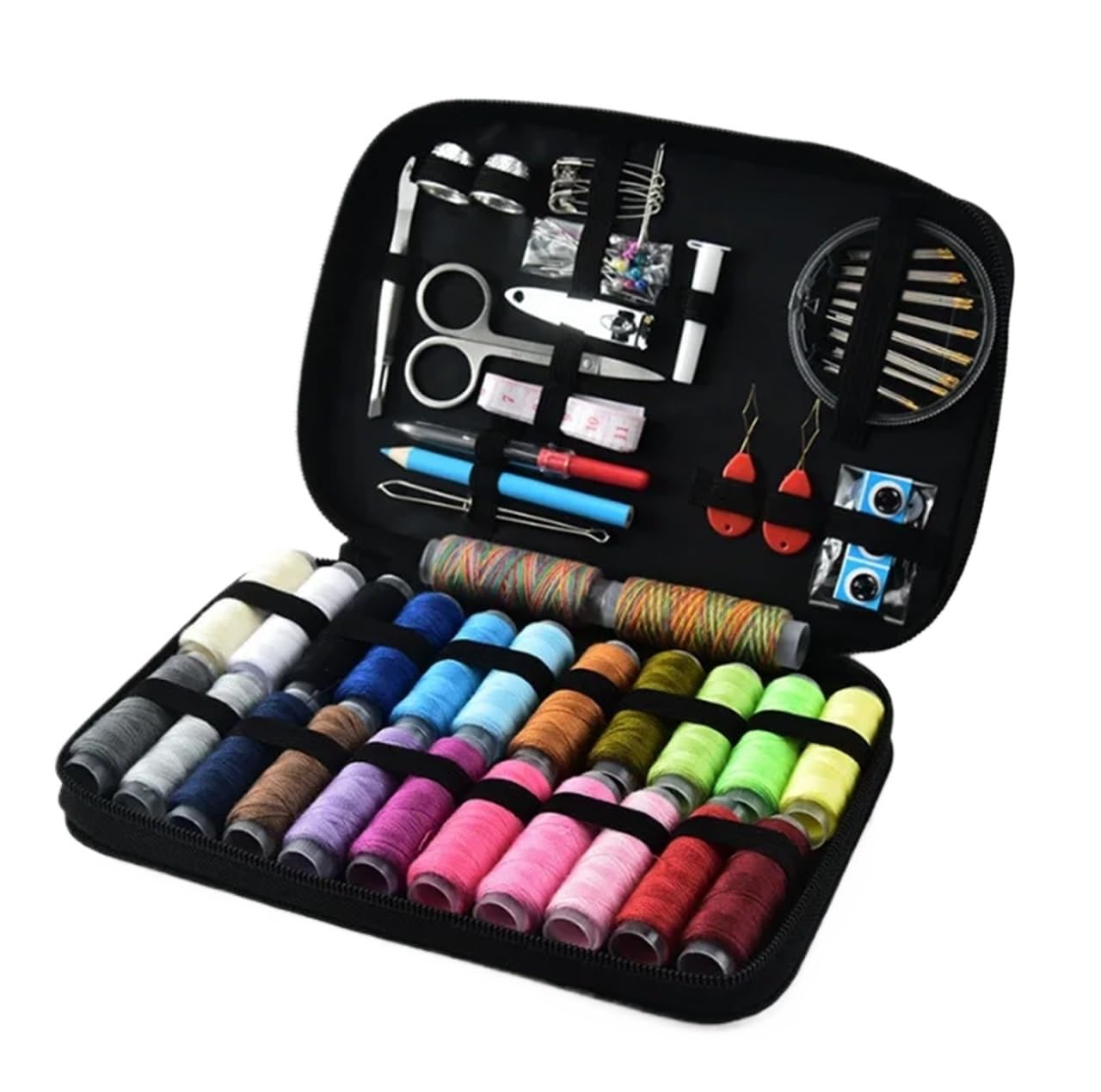 Dazhua Elegante set di scatole da cucito multifunzione: kit completo for trapuntatura a mano, cucitura e ricamo con fili(97 PCS)
