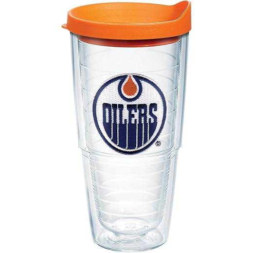 Tervis Made in USA Double Walled NHL Edmonton Oilers Insulated Tumbler Cup Keeps Drinks Cold & Hot, 24oz, Primary Logo