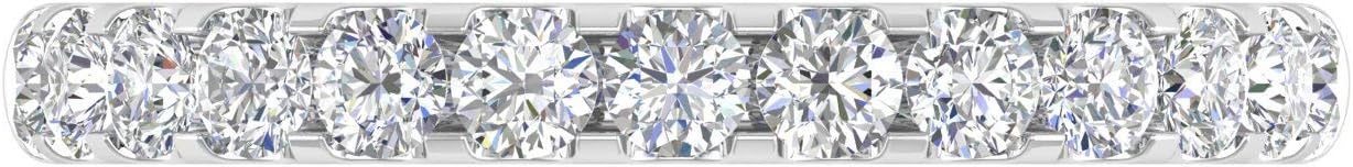 1/2 Carat Round Diamond Wedding Band Ring in 14K Gold (I1-I2 Clarity)