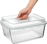 Razab 6500 ML / 220 oz / 28 Cup Large Glass Container Food Storage with Lids - Leakproof, Bpa-Free Large Meal Prep Container Ideal for Roasting Turkey, Store Leftover - Microwave & Oven Safe