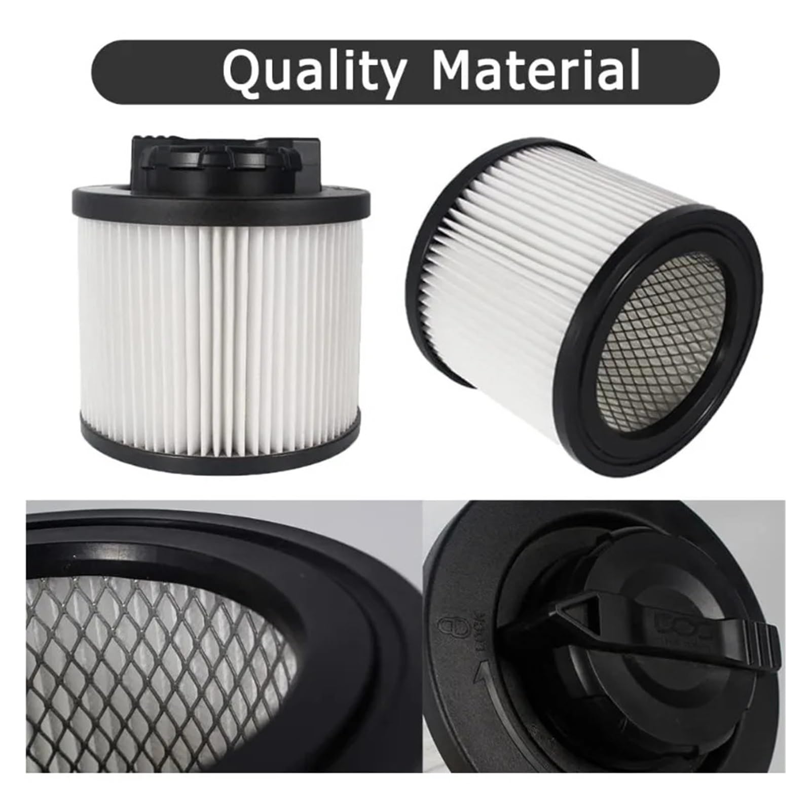 Filtro DXVC4001 de 2 uds, Compatible con Dewalt, filtro de cartucho de aspiradora en seco y húmedo de 4-5 galones, piezas de repuesto reutilizables lavables