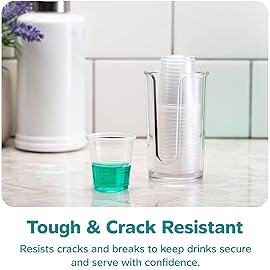 GUSTO Clear Plastic Cups [3 oz - 100 Count] - Small Disposable Drinking Cups for Water, Mouthwash, Bathroom, Tasting & More - Crystal Clear, BPA-Free, Durable Polypropylene (Formerly Comfy Package)