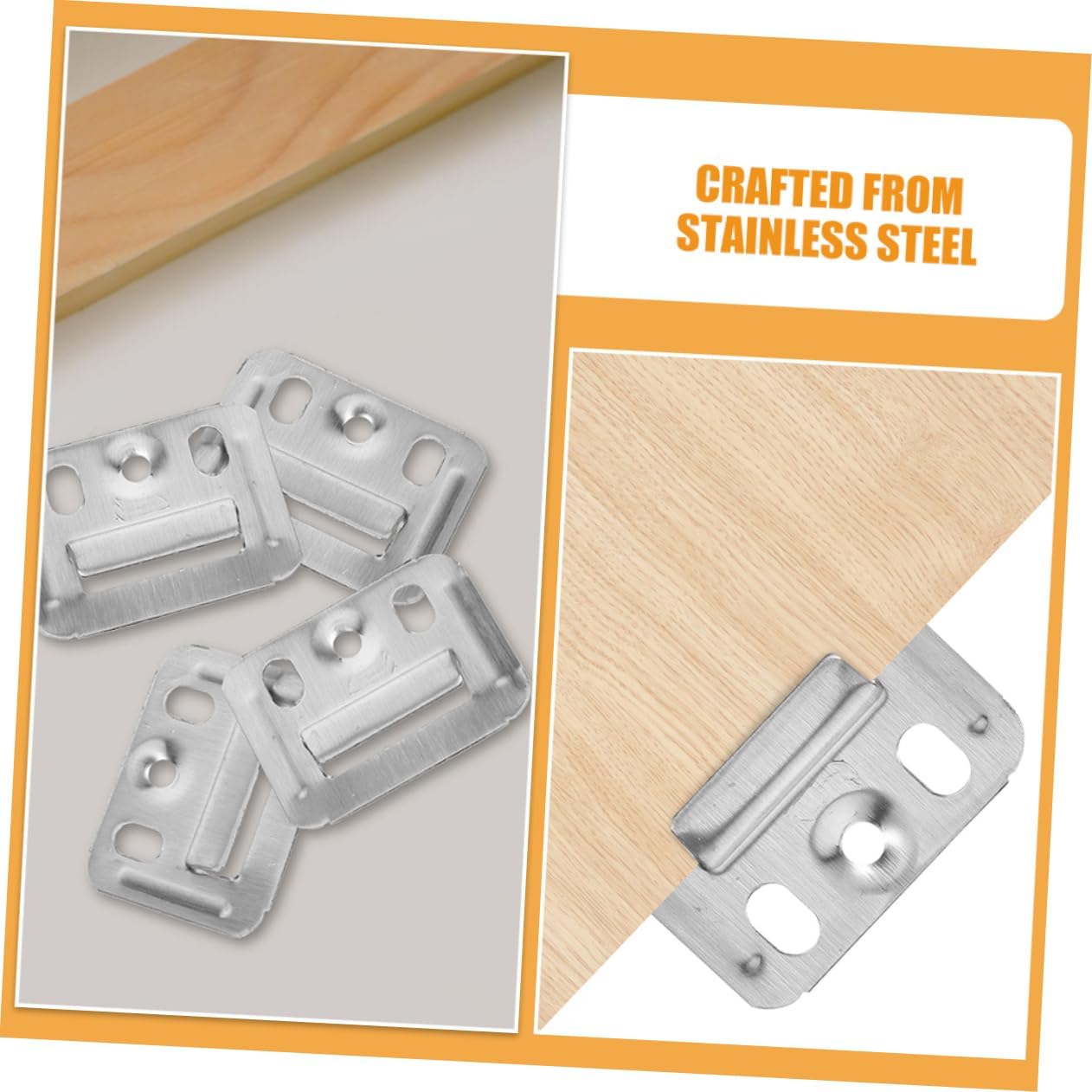 300pcs Stainless Steel Card Parts Wall Panel Buckles Heavy Duty Clamp for Shelves Woodworking Clamps