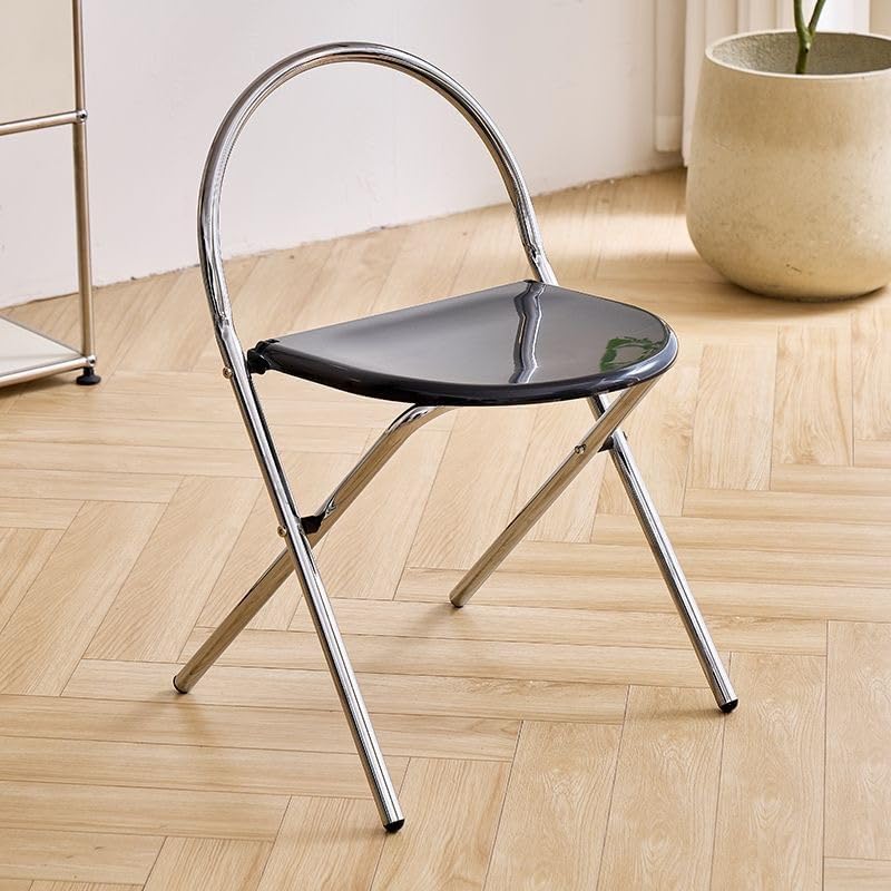 Ergonomic Cute Cave Plastic Cheese Chair - Stackable Steel Frame Dining & Desk Chair with Wide Seat & Lumbar Support for Home Office, Classroom, Bedroom - Accent Chair (Green)