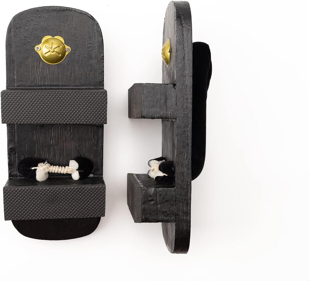 Japanese Shoes Geta Wooden Clogs with Tabi Socks - Image 2