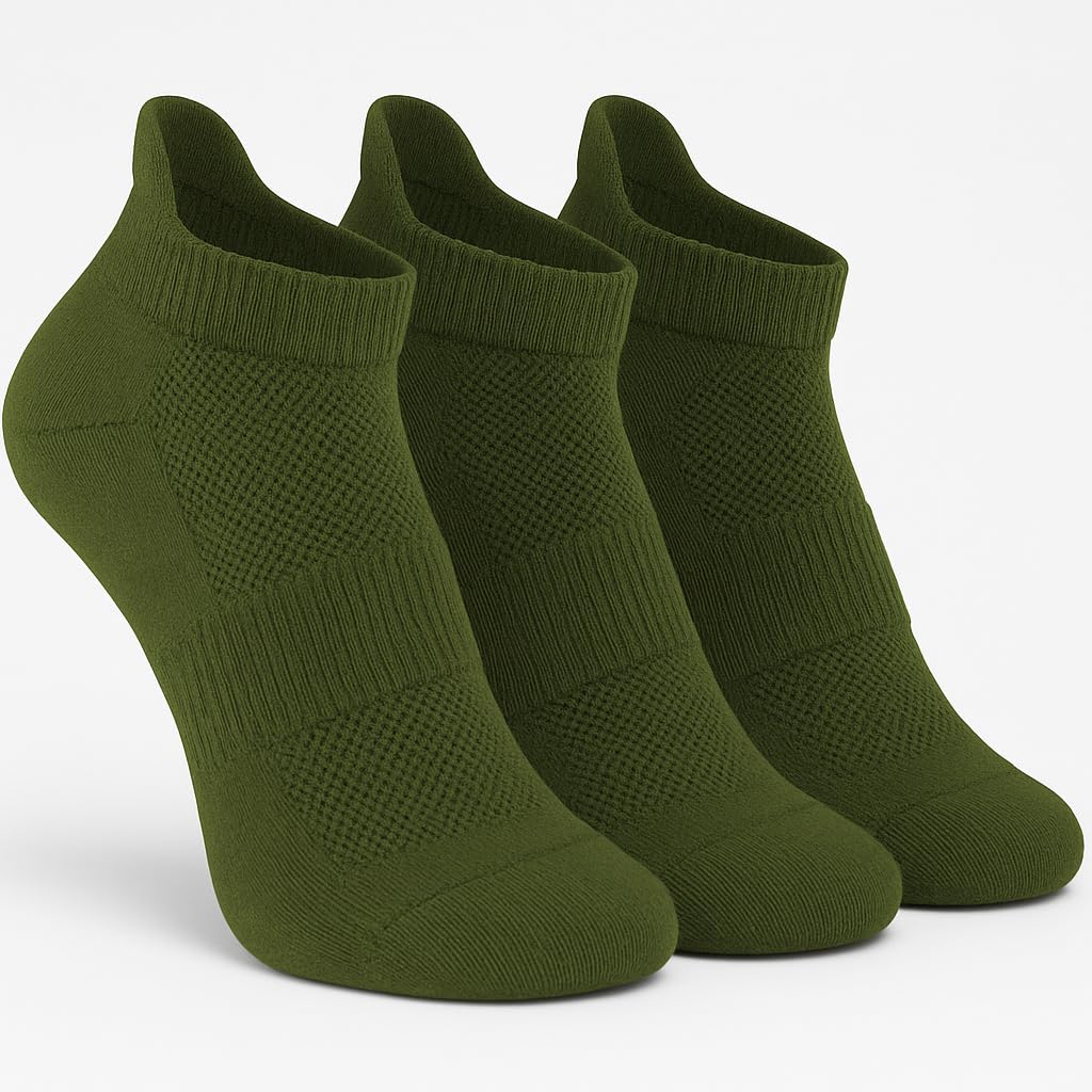 rakshaq Athletic Ankle Socks, Breathable Mesh Design, 3 Pairs, Military-Inspired Colours-picture-13