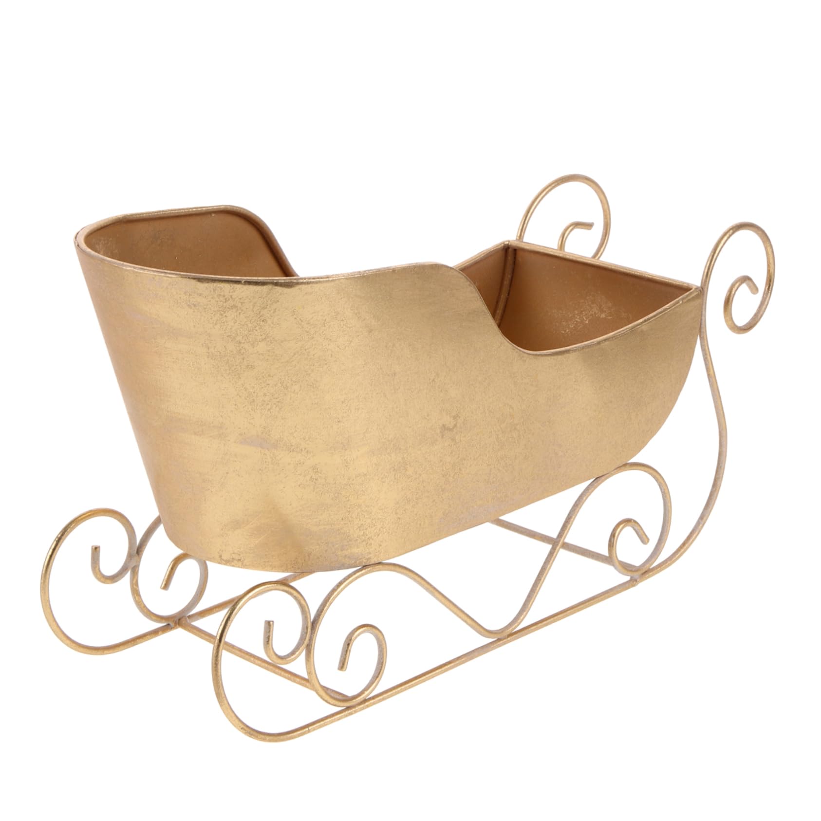 Amosfun Klassische Eiserne Schlitten Ornament Weihnachtsdekoration in Gold für Besondere Anlässe und Festliche Weihnachtsfeiern als Dekorativer Schmuck