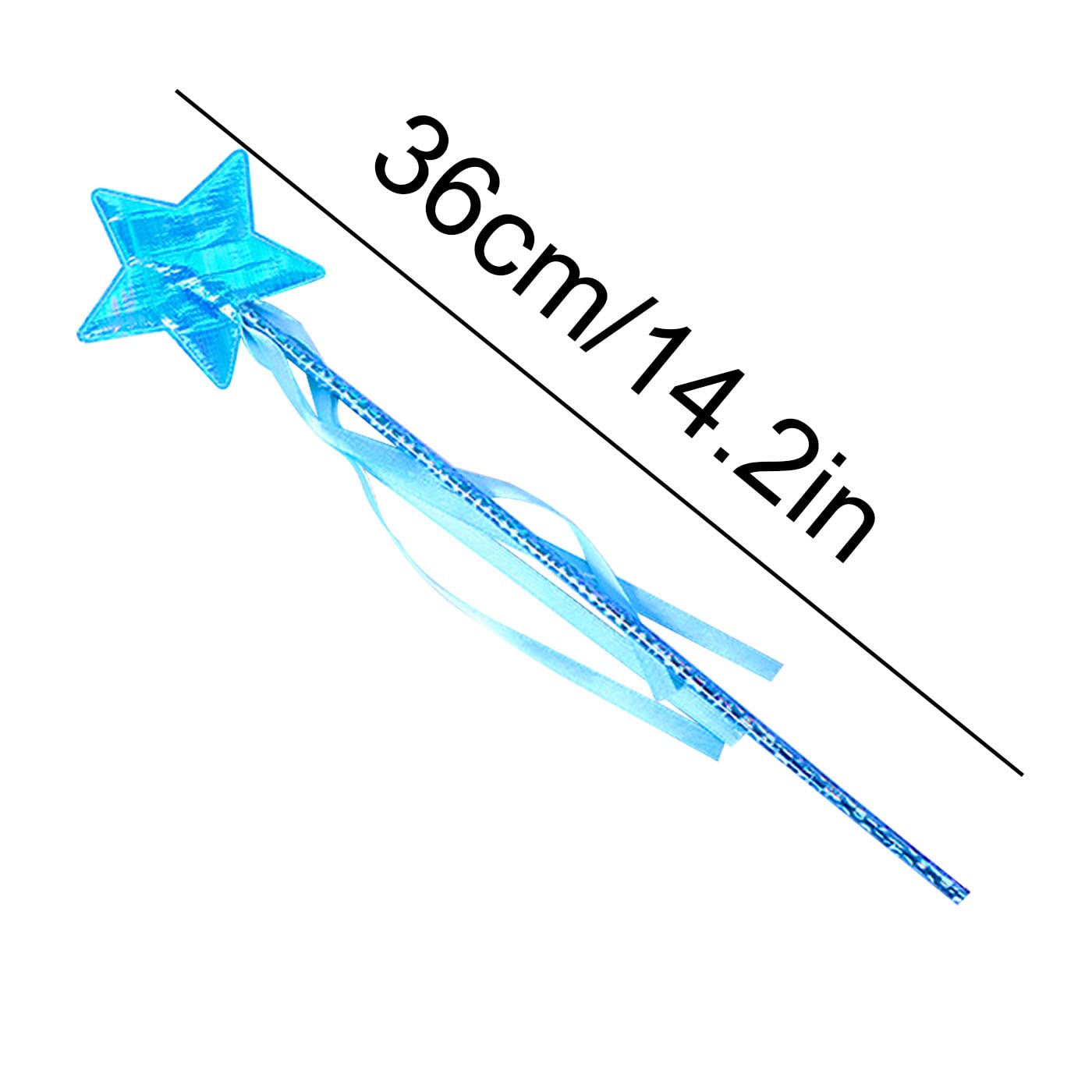 Bacchetta Magica Principessa Con Stella Glitter – 1 Pezzo Da 33 Cm Per Giochi Di Ruolo, Cosplay E Feste Di Compleanno – Colori Oro, Argento O Colorato