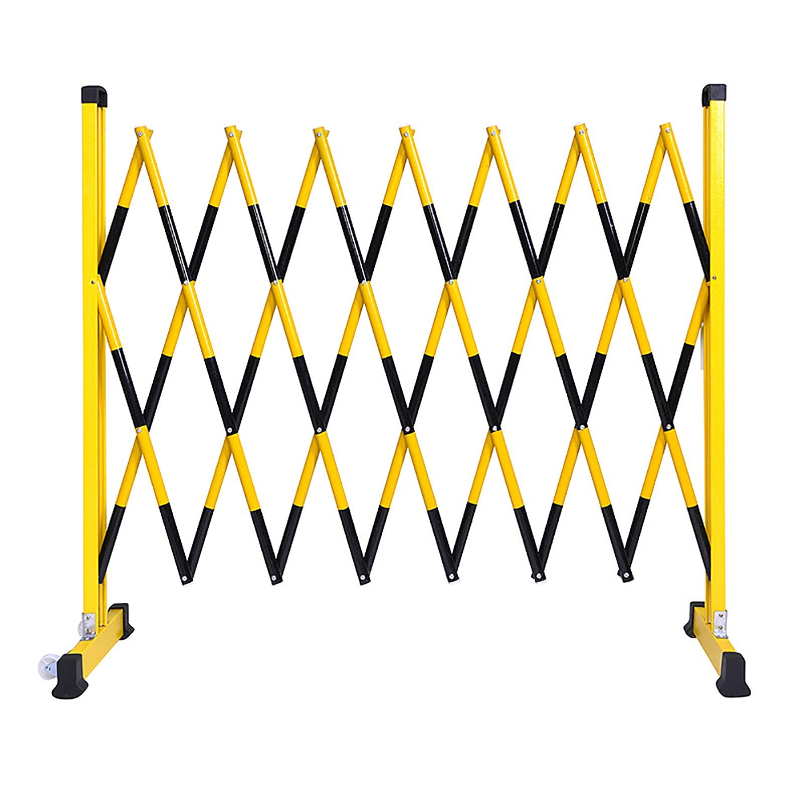Barrière extensible mobile de chantier pour sécuriser les travaux en centre commercial
