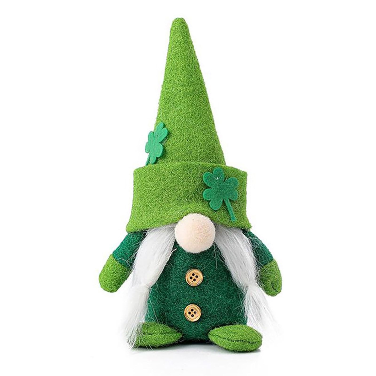 Hsioluted Colorful Irish Patrick ' s Day Decor Doll Dwarfs Luck Clovers Decor for Festival Party Bookshelves Dining Table Display Family