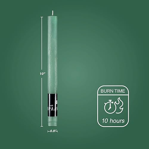 Miniatura 10 de SPAAS - Velas rústicas blancas de 10 pulgadas de alto, juego de 6 velas blancas sin goteo, velas decorativas sin perfume de larga duración para