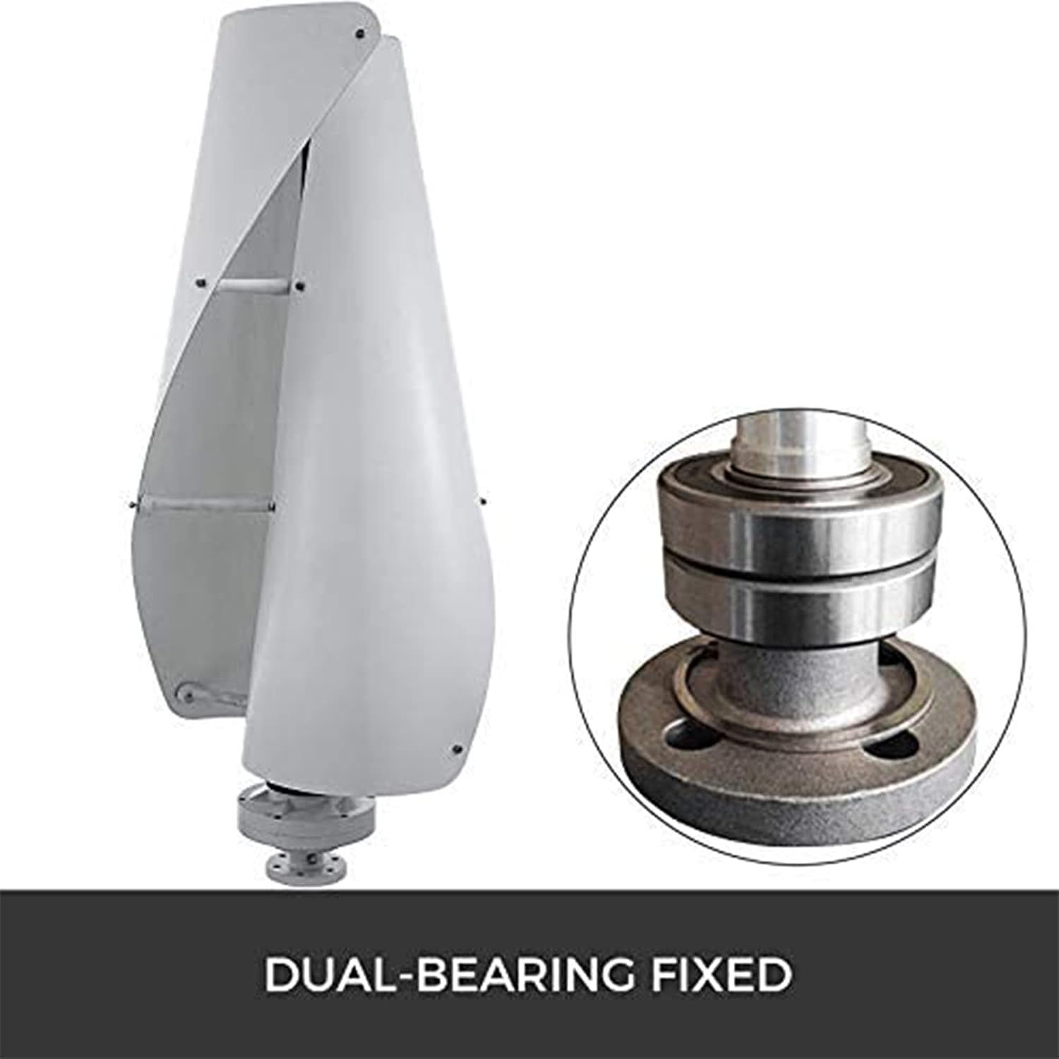 1000W Vertical Wind Turbine,3 Phase Permanent Magnet Generator 12V 24V 48V Vertical Axis Coreless Wind Turbine (12V with Controller, White),12v
