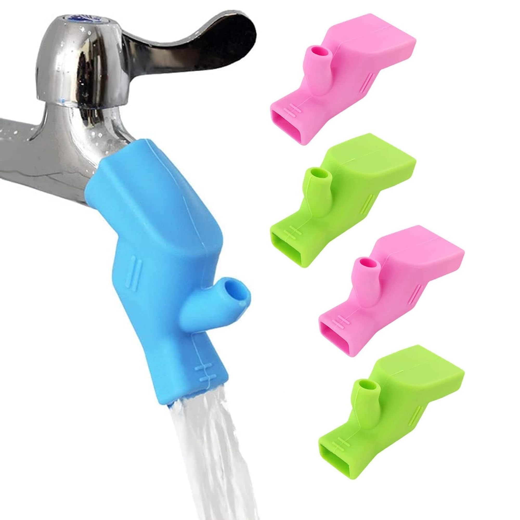 Sulfar Flexible Silicone Faucet Extension||Tap Extender for wash Your face||Faucet Extender for Drink Water||Faucet for Kitchen & Bathroom (Multicolor) Pack of 5 (B0DCP87HY4) Amazon Price History, Amazon Price Tracker