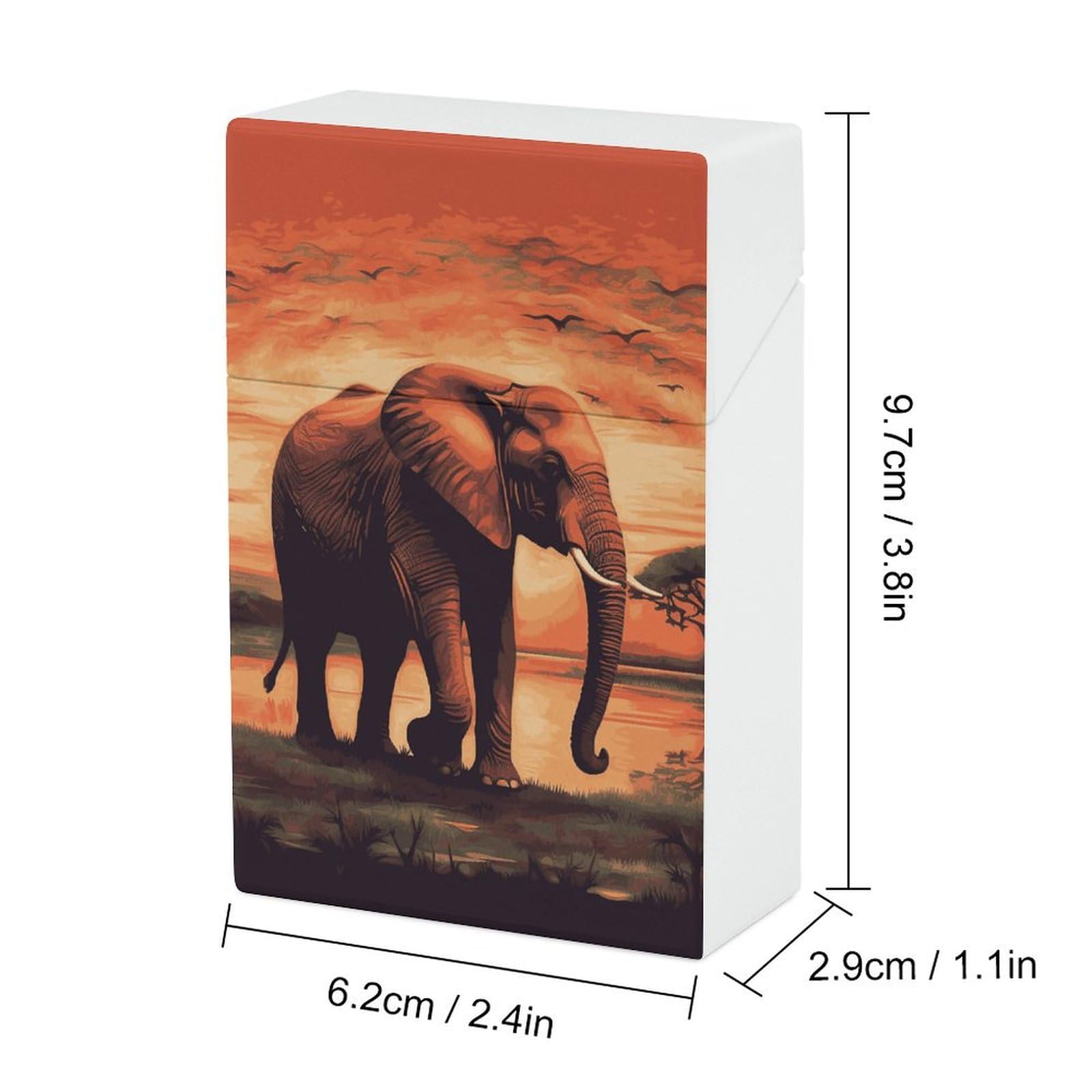 Amazon.com: Cigarette Case Vintage Cigarettes Holder Sunset Elephant King  Size Cigarette Box Waterproof Lightweight Cigarettes Dispenser for Men  Women Smoker Gift : Health & Household