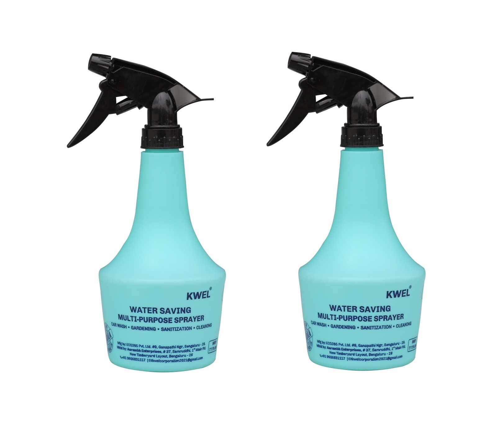 KWEL 500ml Multipurpose Spray Bottle Aqua (pack of 2)-image-46