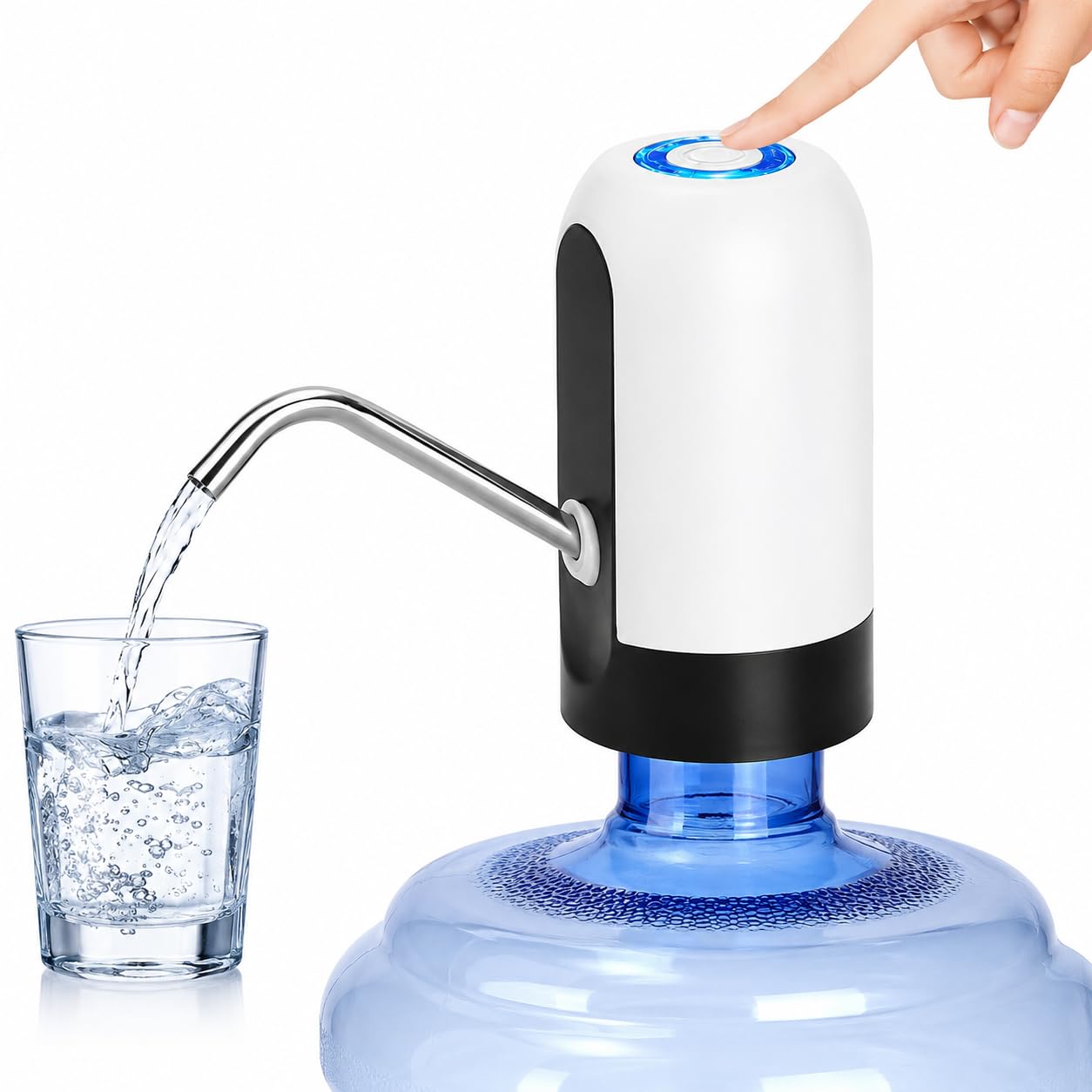 Automatic Wireless Water Dispenser Pump for 20 Liter Bottle, USB Rechargeable Water Pump, Low Noise Electric Water Can Dispenser-picture-24