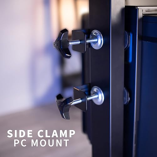 Miniatura 8 de VIVO Soporte de PC de pata de escritorio con abrazadera ajustable, soporte para PC debajo del escritorio, soporte de CPU para computadora con