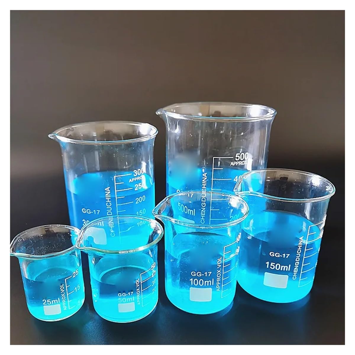 Laborausstattung und -bedarf 1set Labor Glas Becher Größen Experiment Ausrüstung