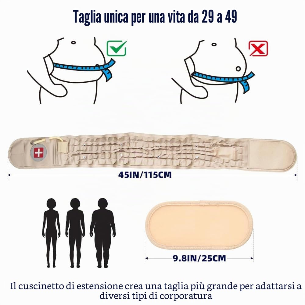 NEWFUN Fascia Lombare Supporto Schiena,Con pompa elettrica gonfiabile, Fascia Per La Schiena, Supporto gonfiabile alla schiena,per alleviare i dolori muscolari e prevenire,la correzione della postura