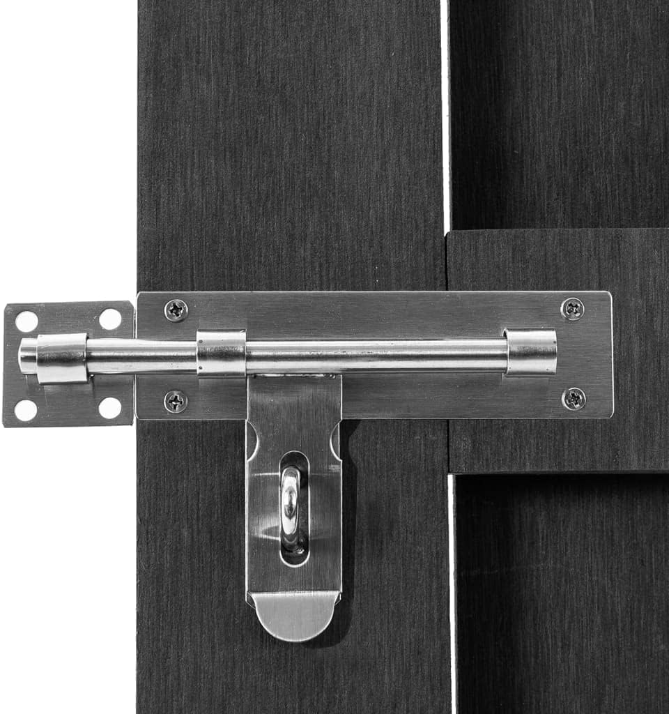 vidaXL Garden Gate, Fence Wall for Outdoor Balcony Patio Backyard, Privacy Screen for Entryway Driveway, Fence Gate Panel Border, WPC Gray