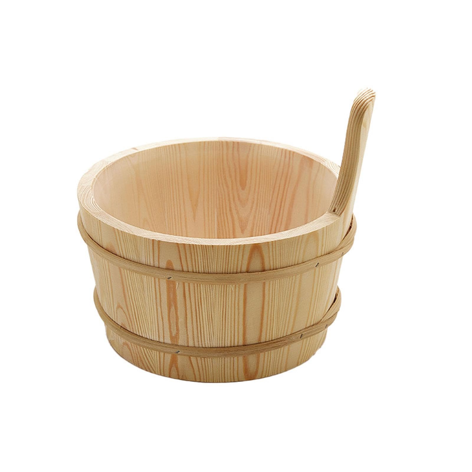 predolo Cubo de Sauna con y asa, Set de Accesorios para baños en casa.