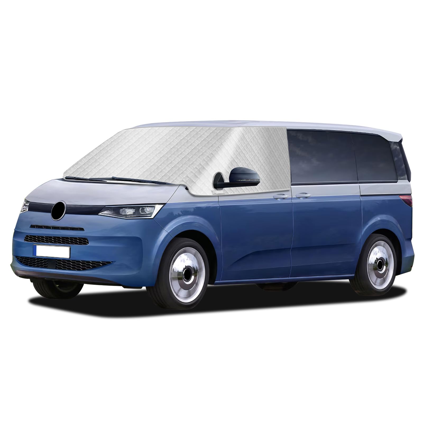 Tenda parasole per parabrezza per VW T7 2021-2026, parasole esterno riflettente a 5 strati, copertura protettiva anti-UV/antigelo/antighiaccio/antipolvere per VW T7 2021-2026
