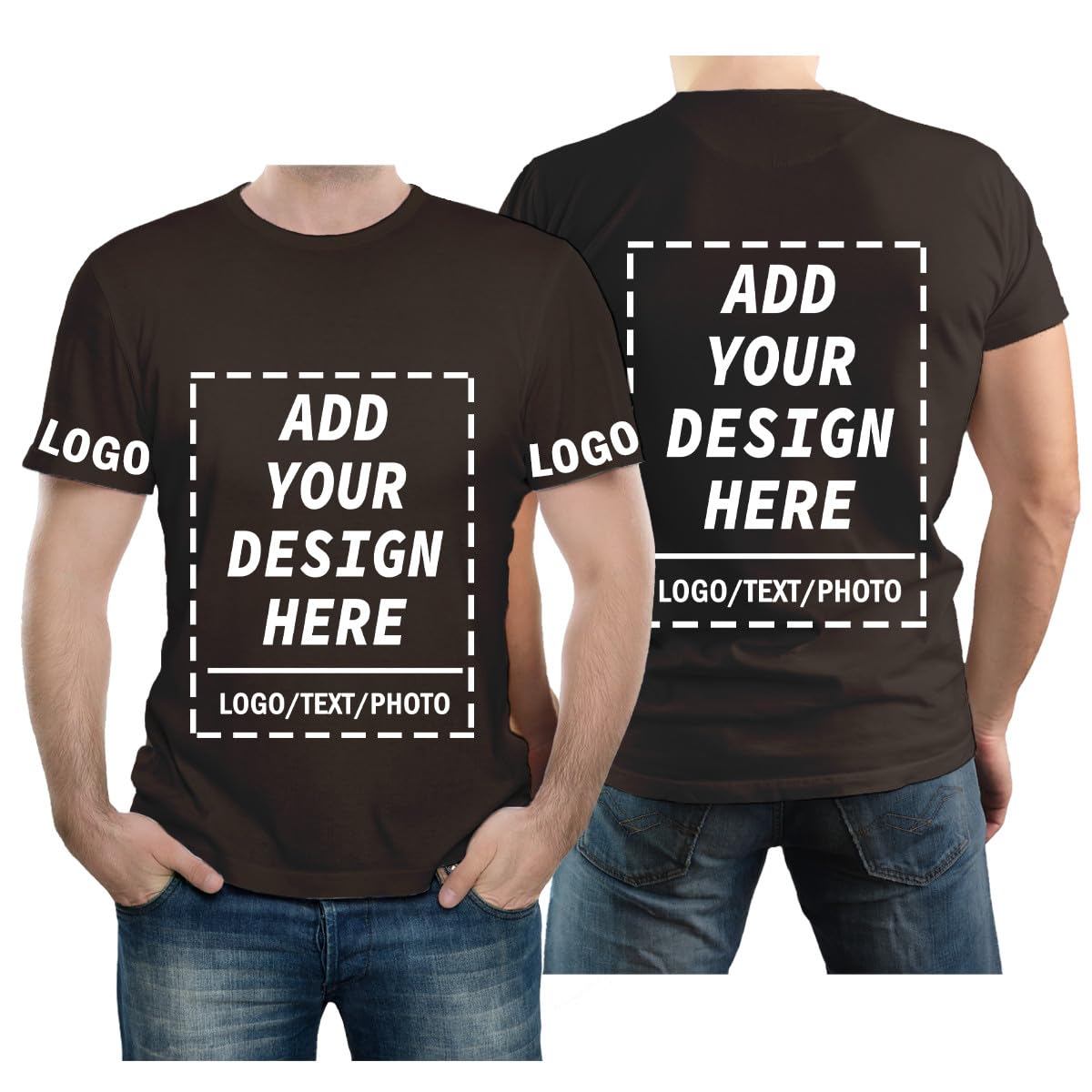 velquessa Personalised T Shirt for Men Women,Design Your Own Custom T Shirt, Customisable Shirts Add Photos/Text,Tshirt Printing Birthdays customised Gifts for Couples