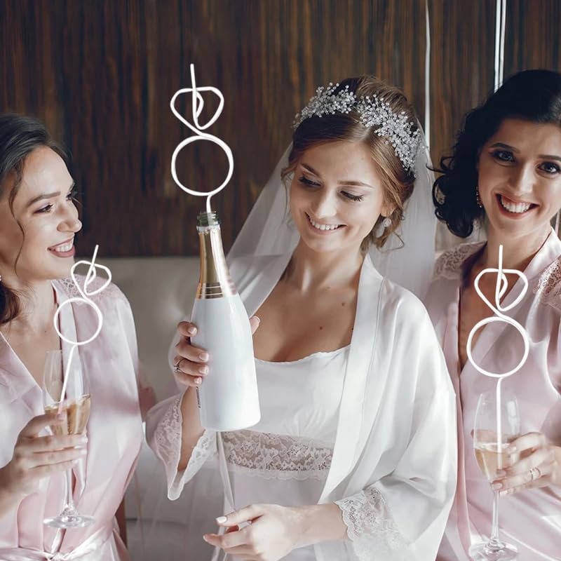 2 pitillos reutilizables para novia y fiesta miniatura 5