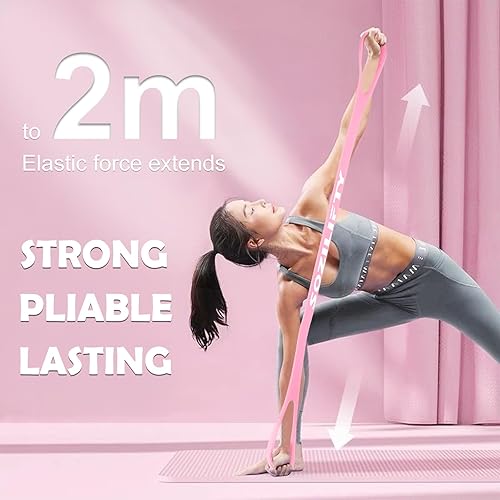 Miniatura 5 de Figura 8 banda de resistencia (mejorada), banda elástica, bandas elásticas, con bolsa de almacenamiento, para brazo, hombro, espalda, entrenamiento