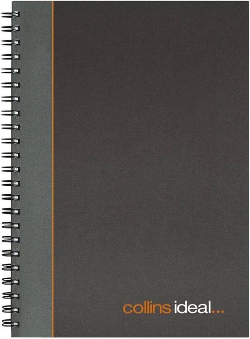 Collins Ideal - A4 Cashbook Wiro Feint - 192 Pages - Black - 6428W