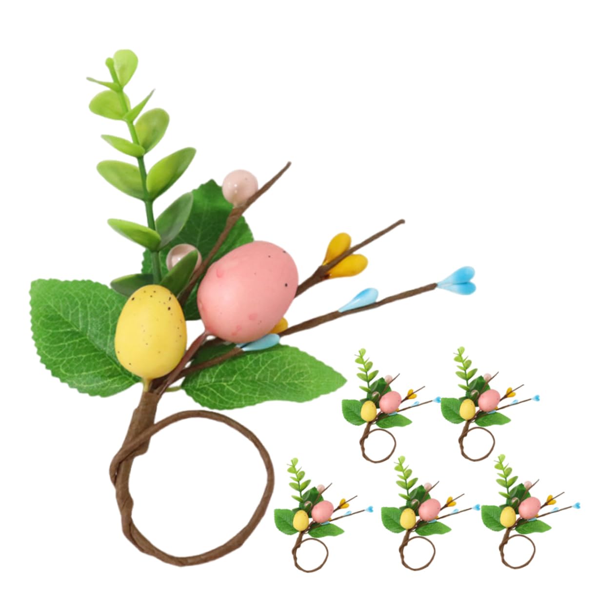 Gatuida 24stücke Ostern Eier Serviettenringe Niedliche Dekorative Napkin Buckles Für Tischdekoration Bei Festen Und Feiern Geeignet Für Zuhause Restaurant Und Hotel