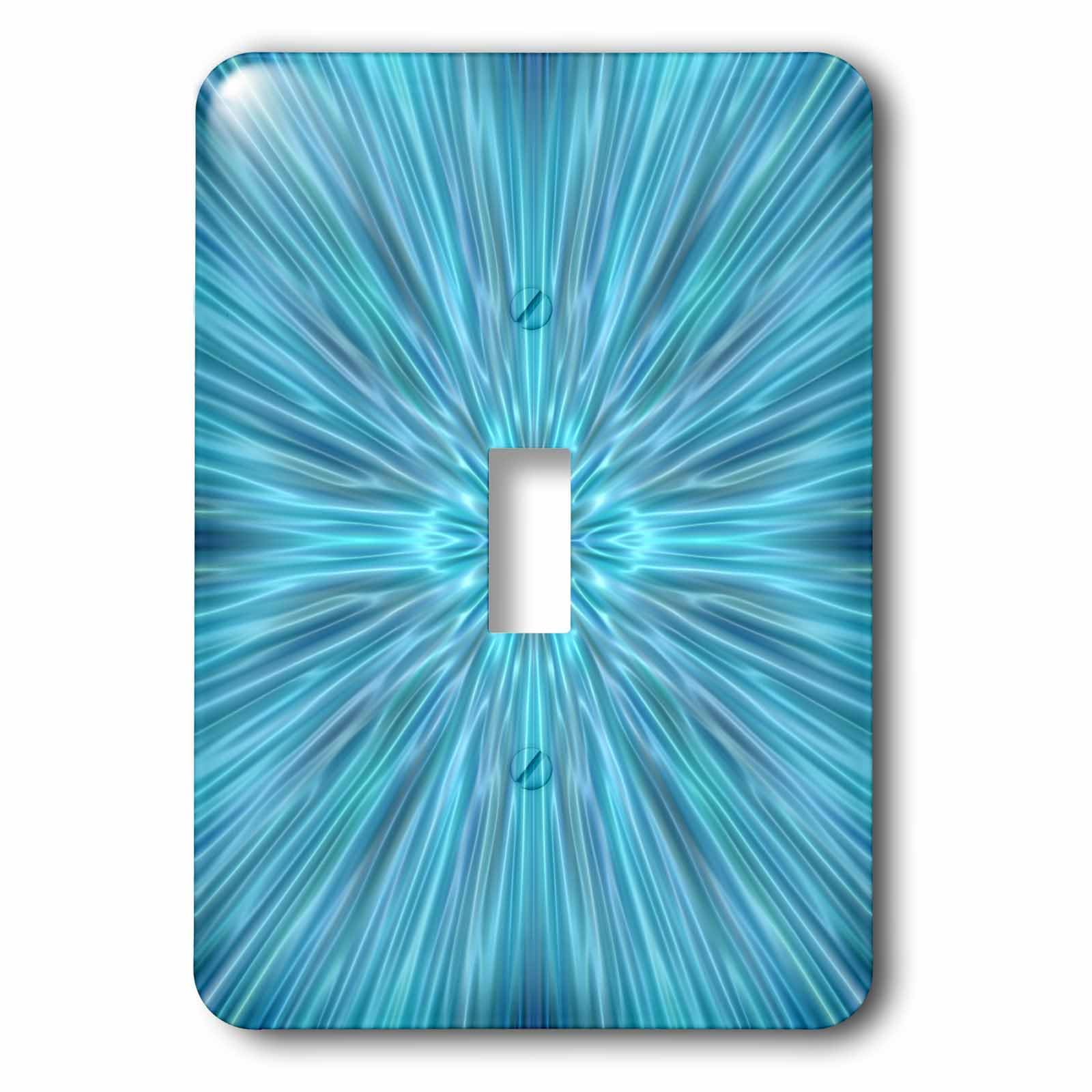 Interruptor abstracto de azules con acabado premium decorativo de pared 3dRose Lsp_11609_1