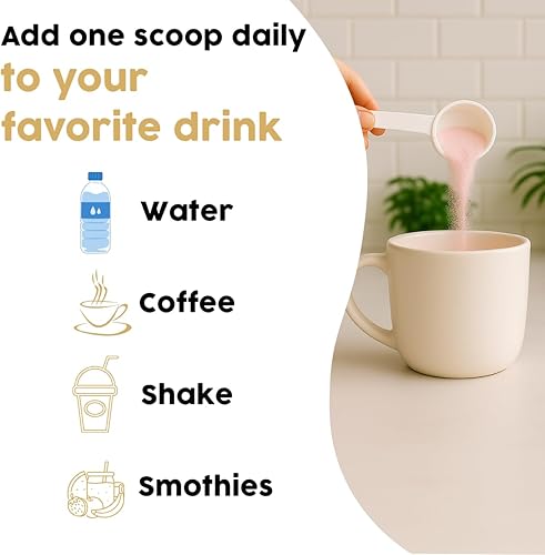 Miniatura 9 de Vital Life, polvo de péptidos de colágeno + 17 súper ingredientes, 1 libra, sabor a piña, apoya el cabello, la piel, las uñas, los huesos, las