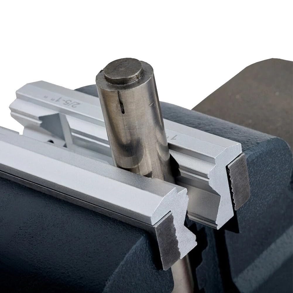 1 paire de mâchoires en alliage d'aluminium de type V, étau en acier de fraisage, mâchoire rigide, clip en V facile à saisir et à installer pour CNC (10,2 cm)