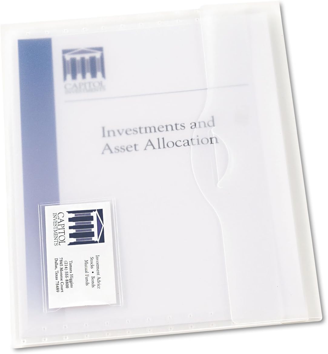 Avery 72278 Translucent Document Wallets, Letter Size, Polypropylene, 12/Box