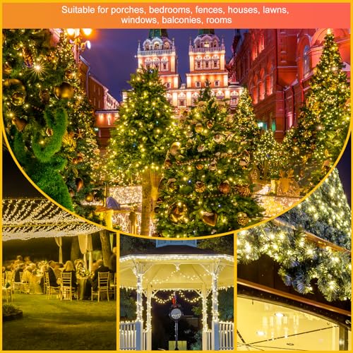 CORST 120M 800LED Long Outdoor Fairy Lights Christmas Tree Lights Plug in,Outside Xmas Fairy Lights for Garden Mains Powered Waterproof with Remote & Timer 8 Modes,10M Lead Wire. - Image 6